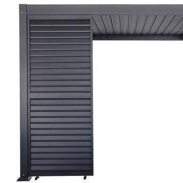Nastaviteľný horizontálny žalúziový panel pre záhradnú pergolu Antracit Nastaviteľný horizontálny žalúziový panel pre záhradnú pergolu Antracit