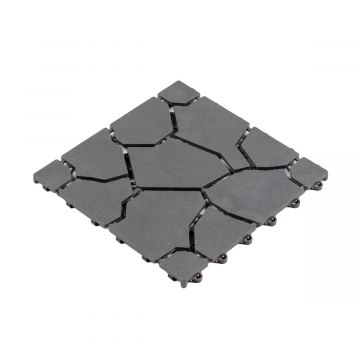 Záhradná terasová dlaždica Uni-Floor Stone Sivá 28 x 28 x 1,5 cm