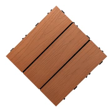 Kompozitná Terasová Dlaždica 3D Solid Svetlo Hnedá 30 x 30 x 2,5 cm