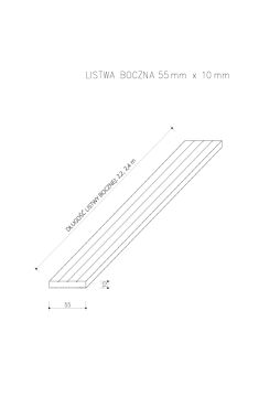 Plochá kompozitná lišta Classic Mahagón 55 x 10 mm – 2,4 m