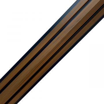 Deska Kompozytowa Narożna Lamelowa DUO Teak/Czarny - dł. 2,9 m