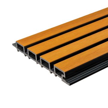 Fasádna Doska Lamelová Premium Dub Jantárový / Čierny – 2,9 m