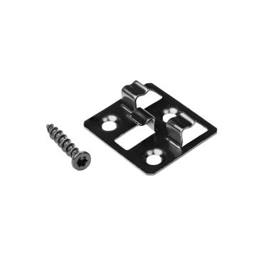 Nerezový montážny klip pre terasovú dosku Solid XL + skrutka – 50 ks