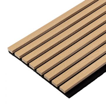 Lamele ścienne akustyczne na filcu Dąb Jasny 2 x 32 cm – dł. 2,7 m