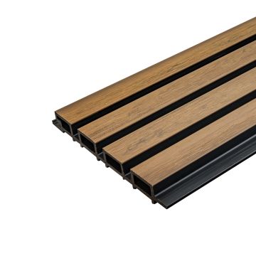 Fasádna Doska Lamelová Premium Zlatý Dub / Čierny – 2,9 m