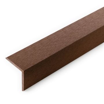 Rohová kompozitná lišta Classic Tmavo Hnedá 50x50 mm – 2,4 m