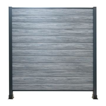Kompozitní plotový set Premium Gray – 2 stĺpiky