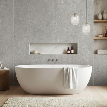 Panel stenový SPC Kameň Limestone Sivý Mat 120 x 280 cm 4mm