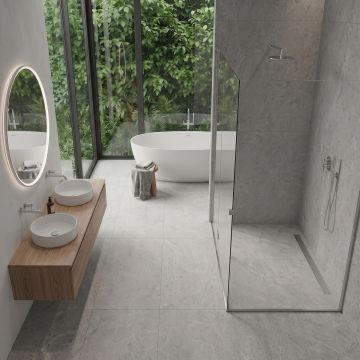  Vinylové podlahové panely SPC Kameň Limestone Sivý Mat 45 × 90 cm 4 mm – 5 ks