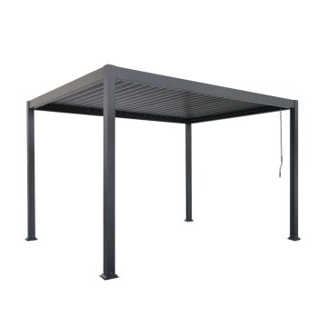 Hliníková záhradná pergola s nastaviteľnou strechou Antracit 3 x 4 m