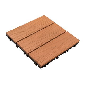 Kompozitná Terasová Dlaždica 3D Solid Svetlo Hnedá 30 x 30 x 2,5 cm
