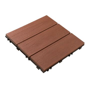 Kompozitná Terasová Dlaždica 3D Solid Mahagón 30 x 30 x 2,5 cm Kompozitná Terasová Dlaždica 3D Solid Mahagón 30 x 30 x 2,5 cm