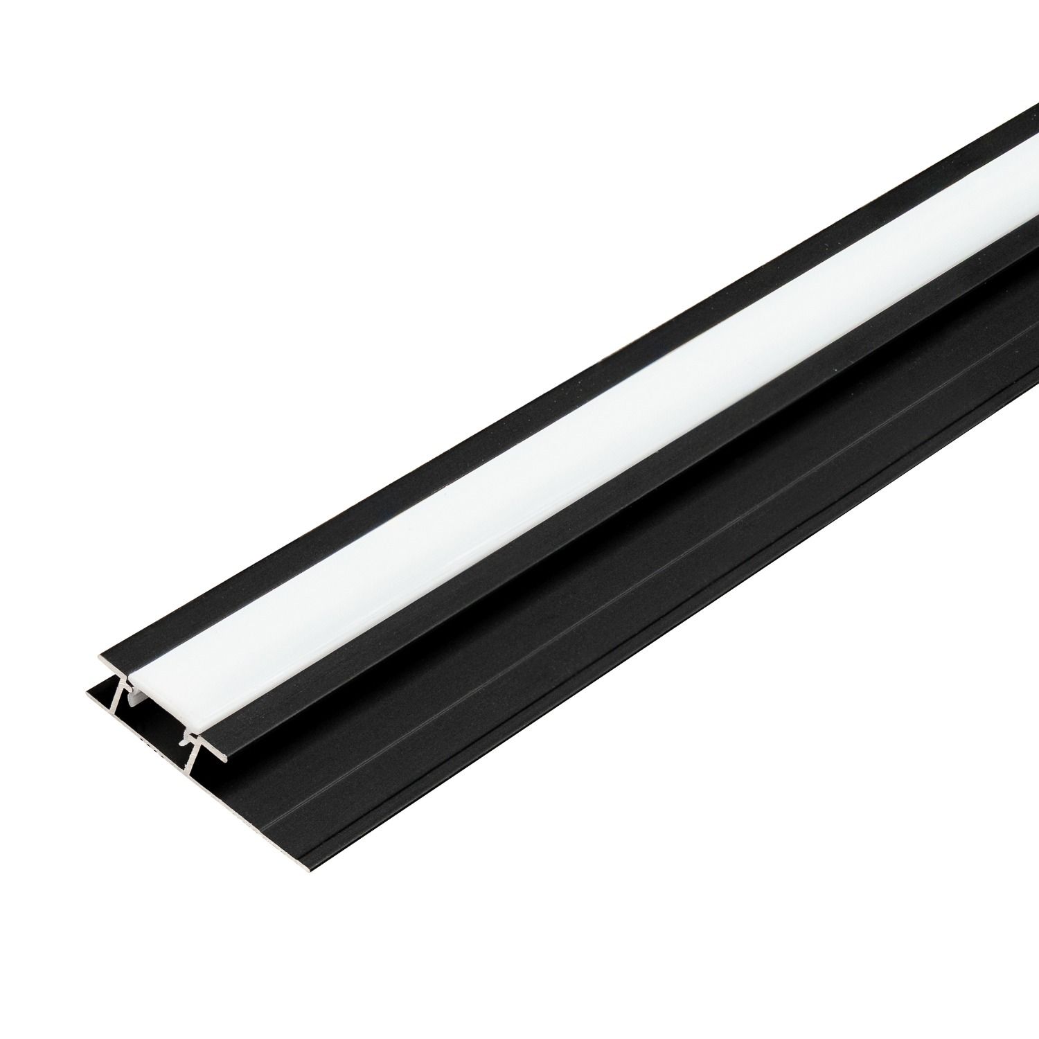 Hliníkový LED spojovací profil 4,5 mm pro nástěnné panely Černý Mat – 2,9 m Hliníkový LED spojovací profil 4,5 mm pro nástěnné panely Černý Mat – 2,9 m