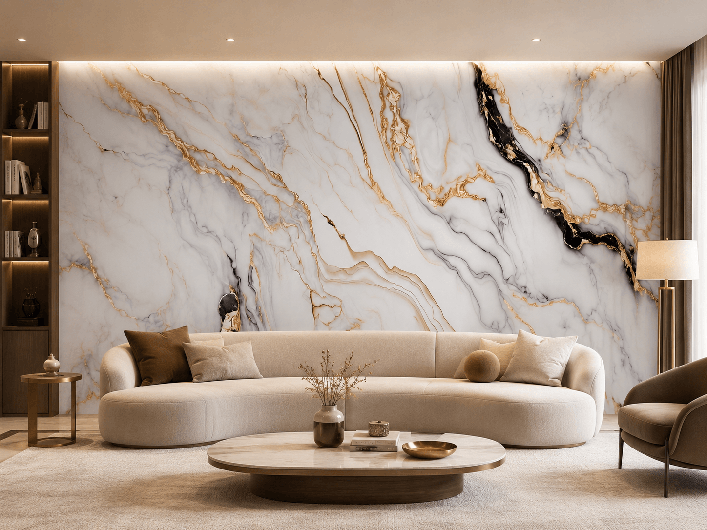 Panel stenový XXL Arabescato Zlatý Lesklý 120 x 280 cm 3 mm – sada 3 ks (ABC) Panel stenový XXL Arabescato Zlatý Lesklý 120 x 280 cm 3 mm – sada 3 ks (ABC)