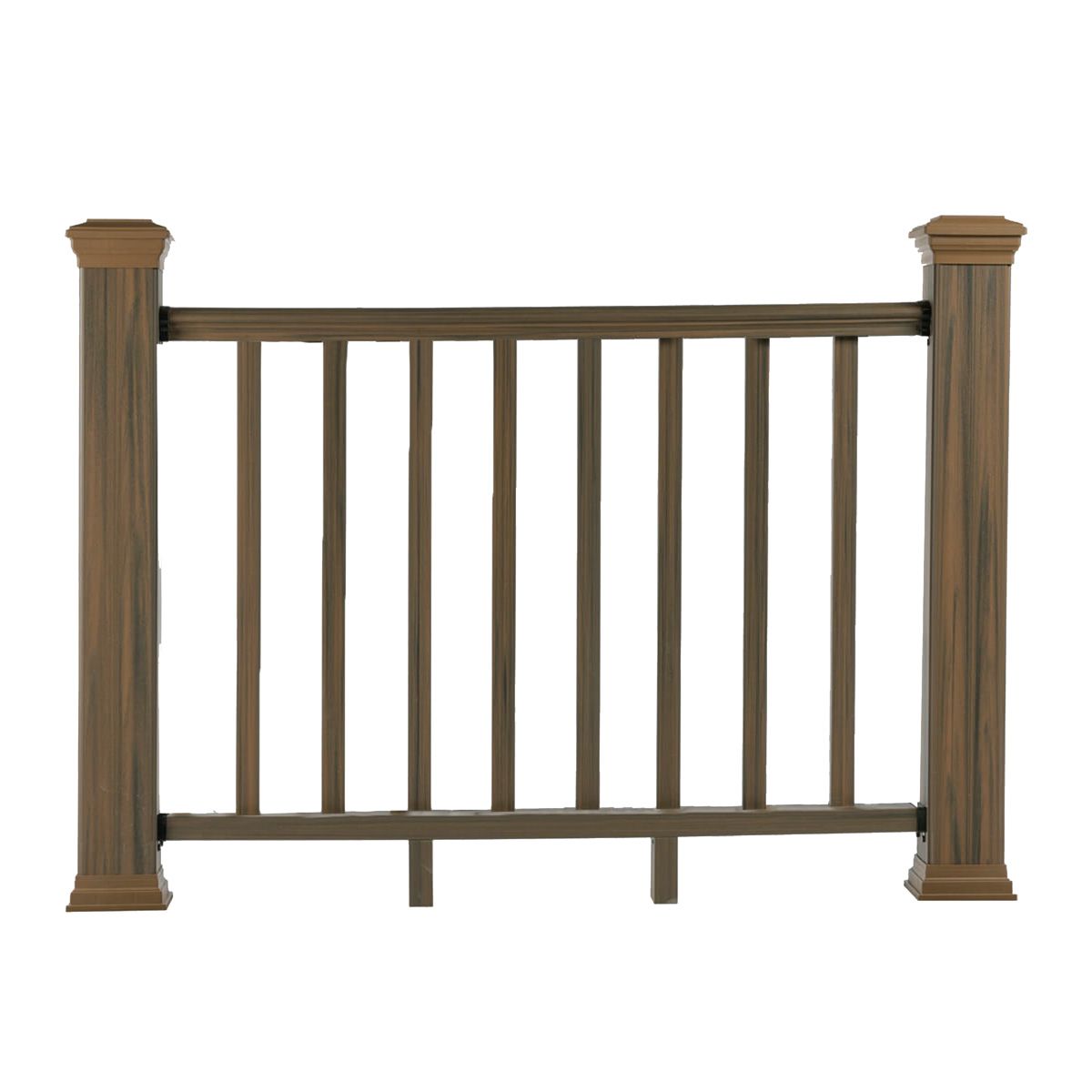 Balustrada kompozytowa Teak – 8 tralek – 157 x 113 cm (2 słupki)