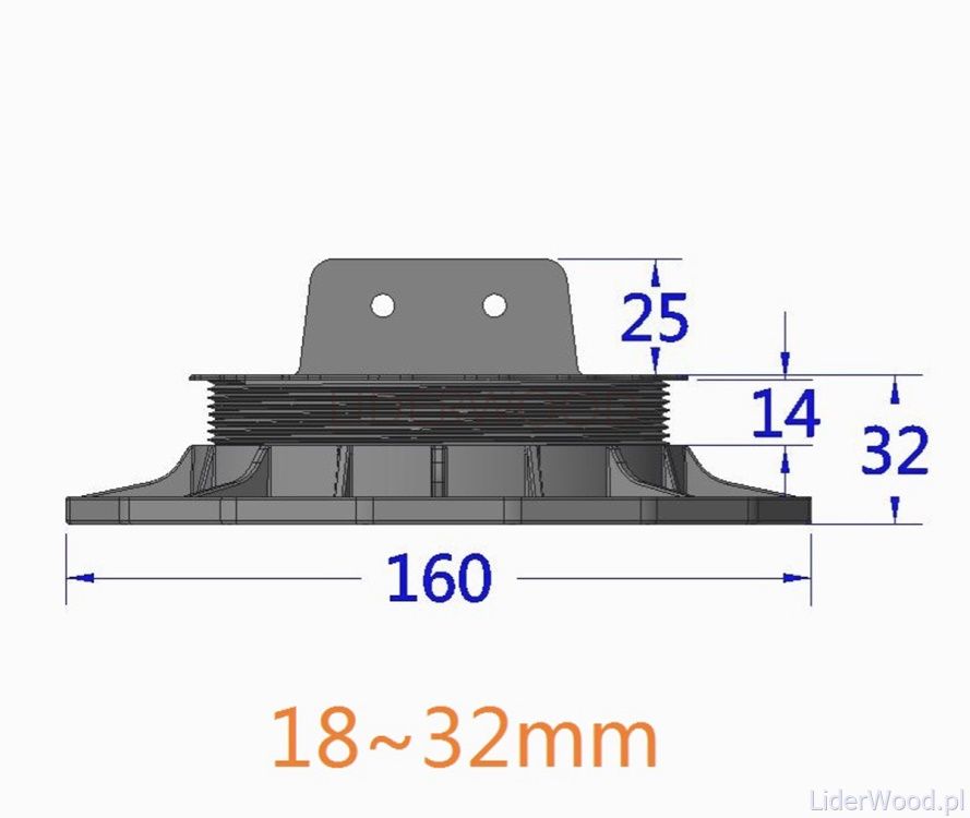 Wspornik Tarasowy Regulowany pod legar ETL 18-32 mm