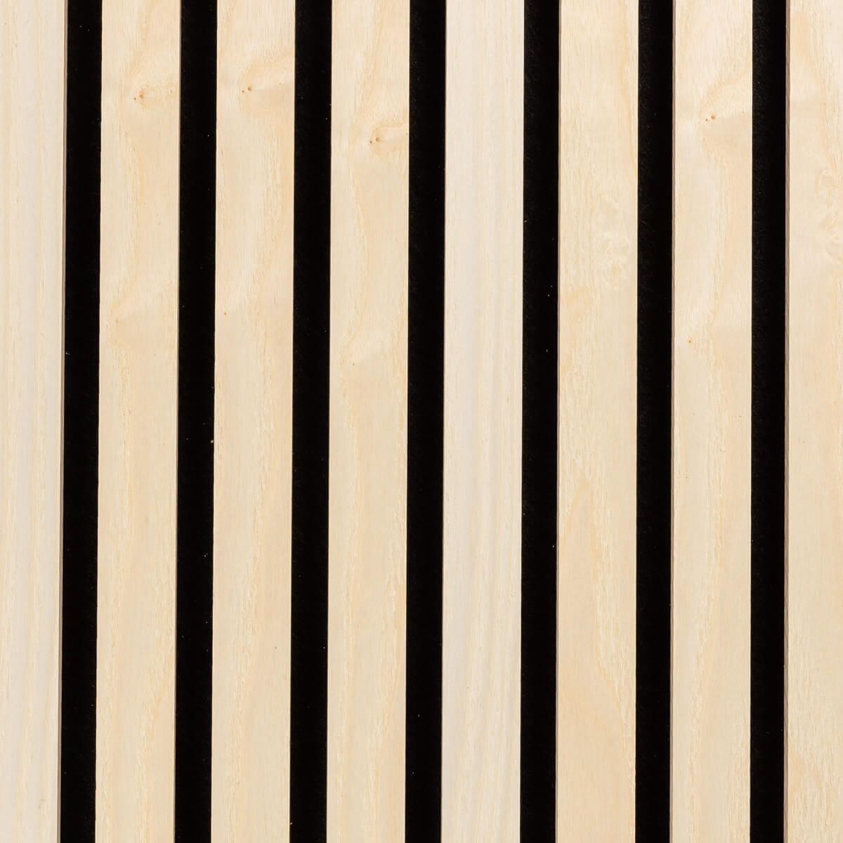 Lamele ścienne akustyczne na filcu Drewno Naturalne Fornir 2 x 32 cm – dł. 2,7 m Lamele ścienne akustyczne na filcu Drewno Naturalne Fornir 2 x 32 cm – dł. 2,7 m