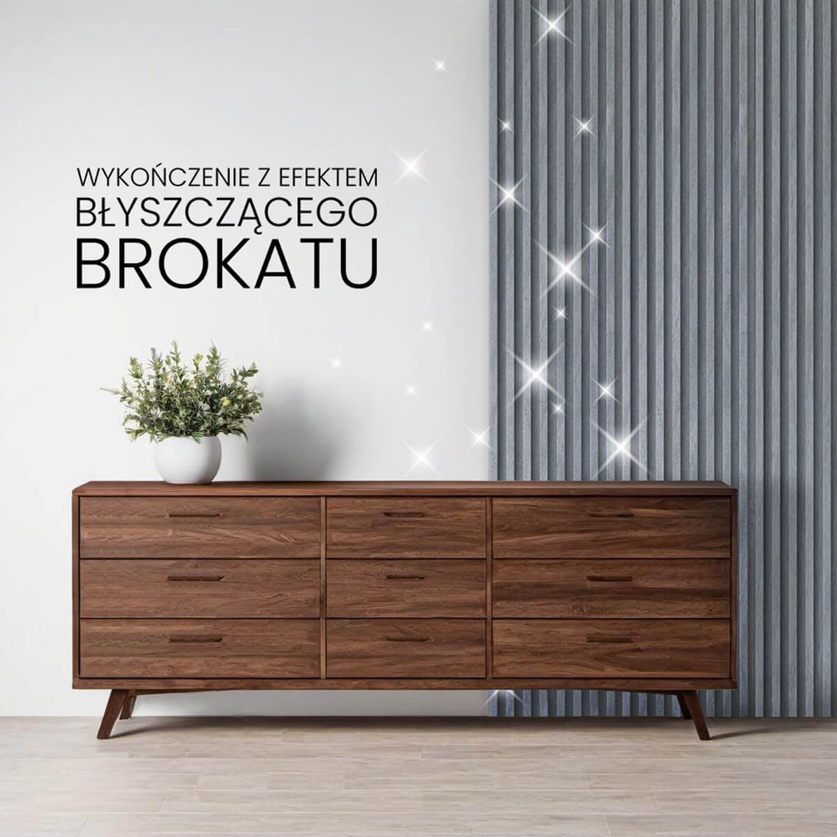 Listwa Lamelowa Zakończeniowa Szary Brokat 2,4 x 4,3 cm – dł. 2,7 m Listwa Lamelowa Zakończeniowa Szary Brokat 2,4 x 4,3 cm – dł. 2,7 m
