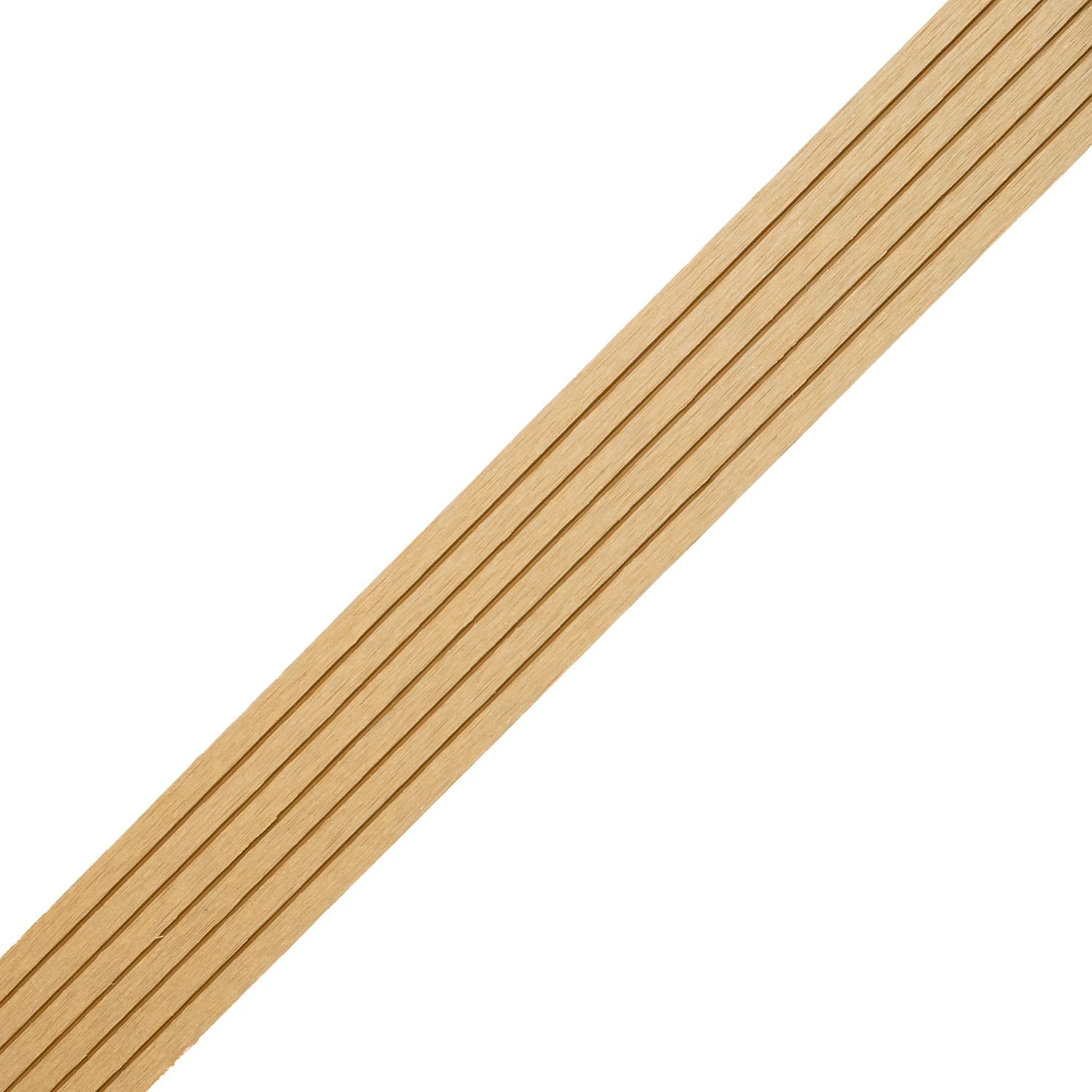 Plochá kompozitná lišta Standard Medový teak – 2,4 m