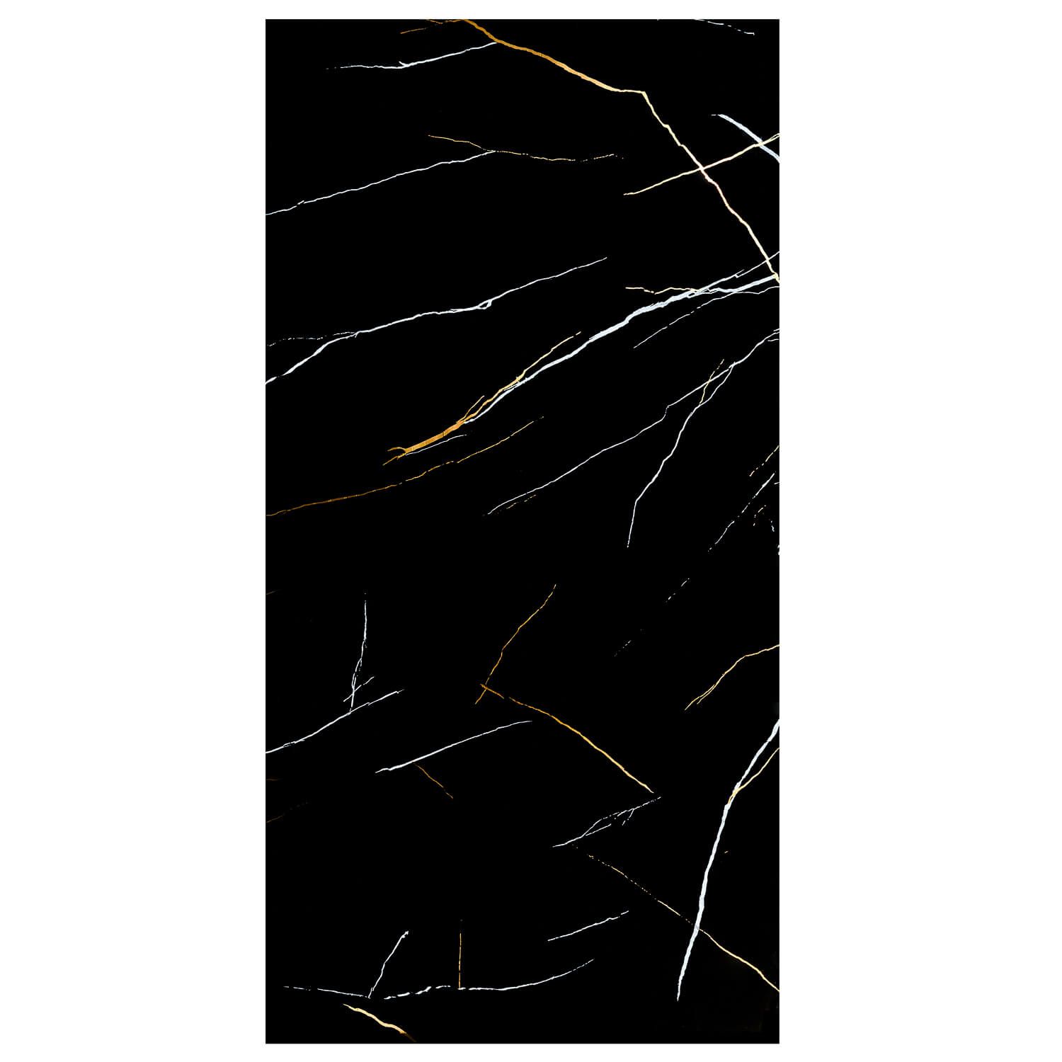 Panel stenový SPC Mramor Marquina Čierny Lesklý 120 x 280 cm  4 mm