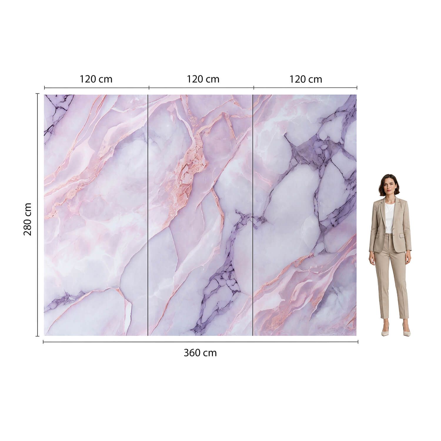 Panel stenový XXL Statuario Ružový Lesklý 120 x 280 cm 3 mm – sada 3 ks (ABC) Panel stenový XXL Statuario Ružový Lesklý 120 x 280 cm 3 mm – sada 3 ks (ABC)