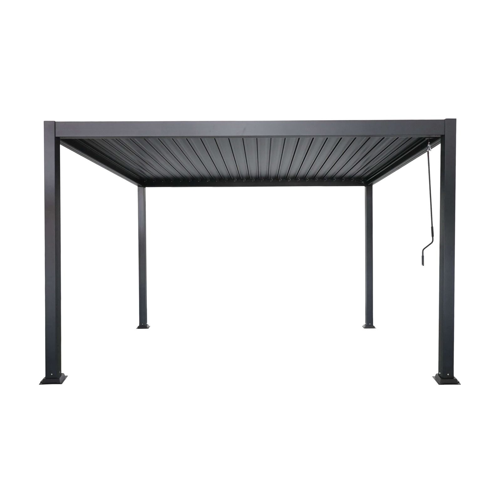 Hliníková záhradná pergola s nastaviteľnou strechou Antracit 3 x 3 m