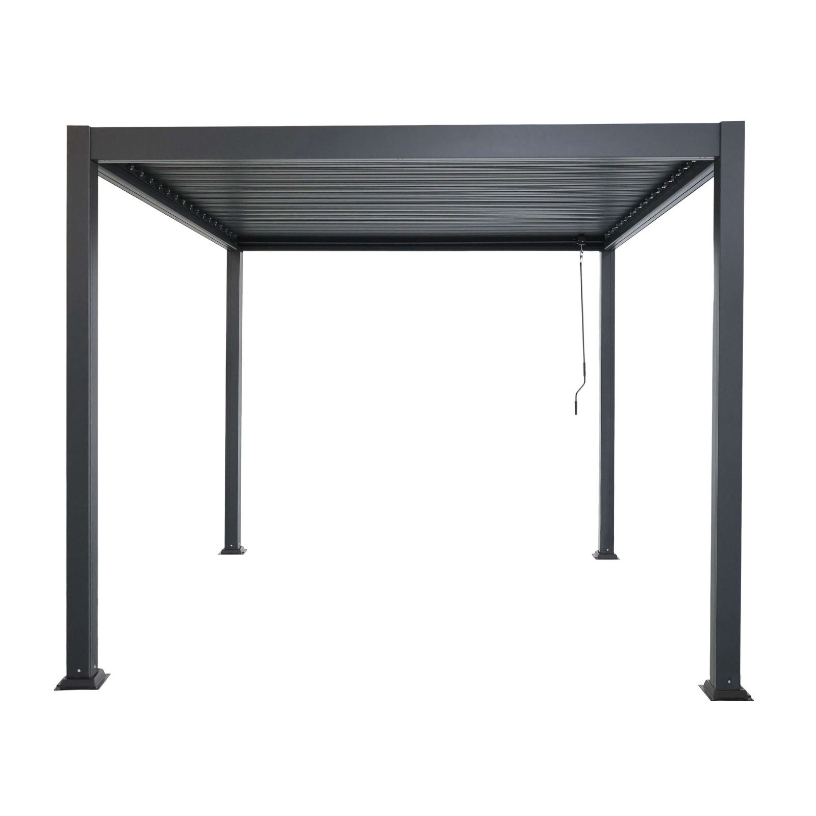 Hliníková záhradná pergola s nastaviteľnou strechou Antracit 3 x 4 m