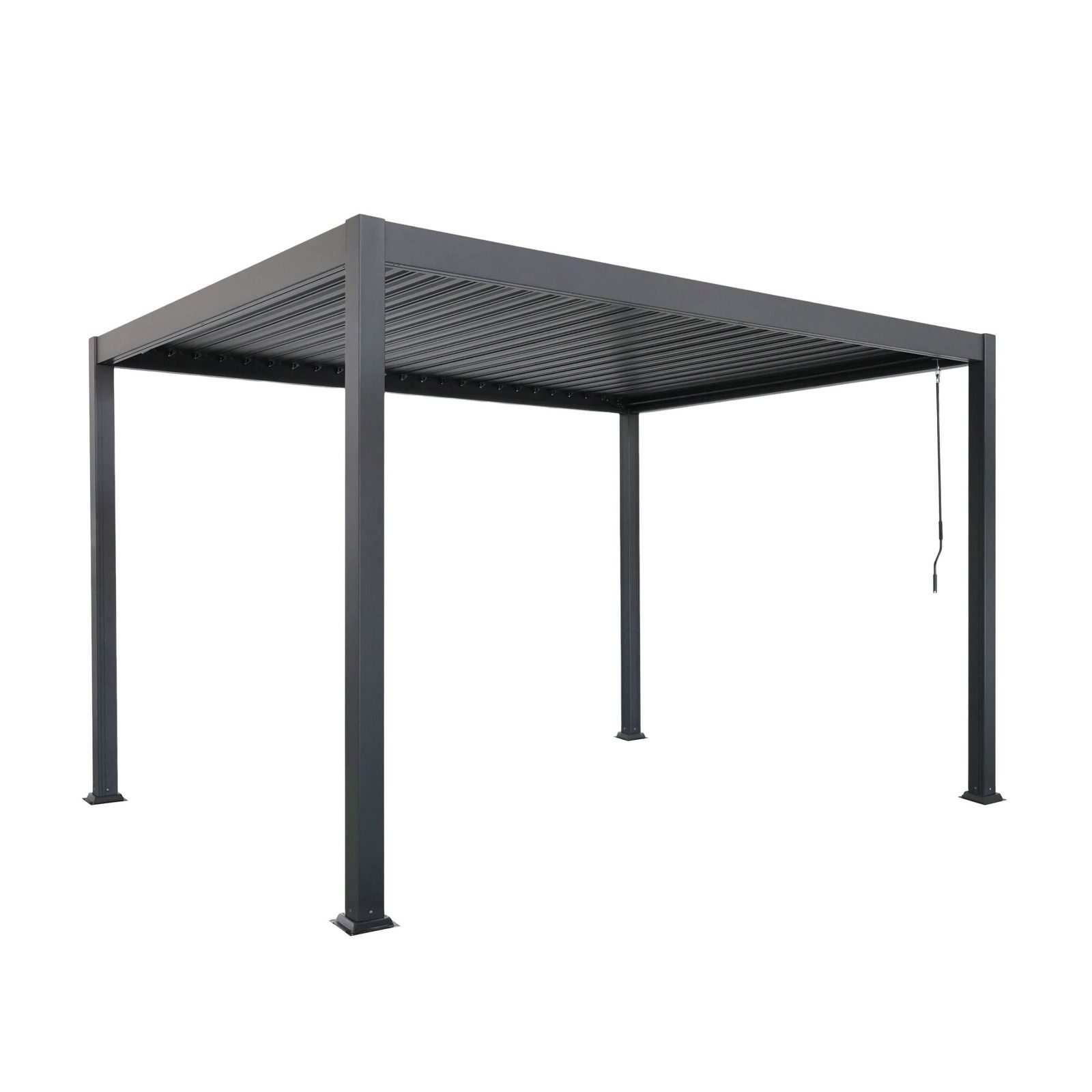 Hliníková záhradná pergola s nastaviteľnou strechou Antracit 3 x 4 m