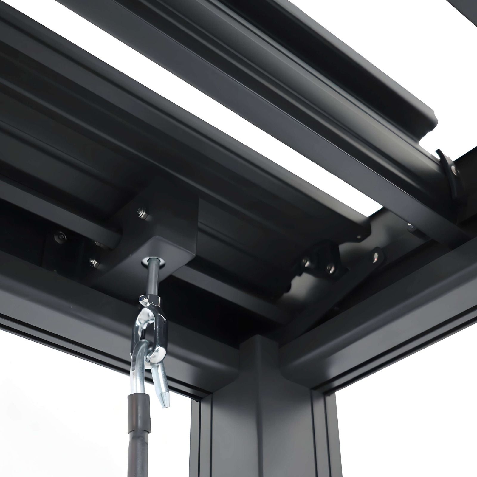 Hliníková záhradná pergola s nastaviteľnou strechou Antracit 3 x 3 m