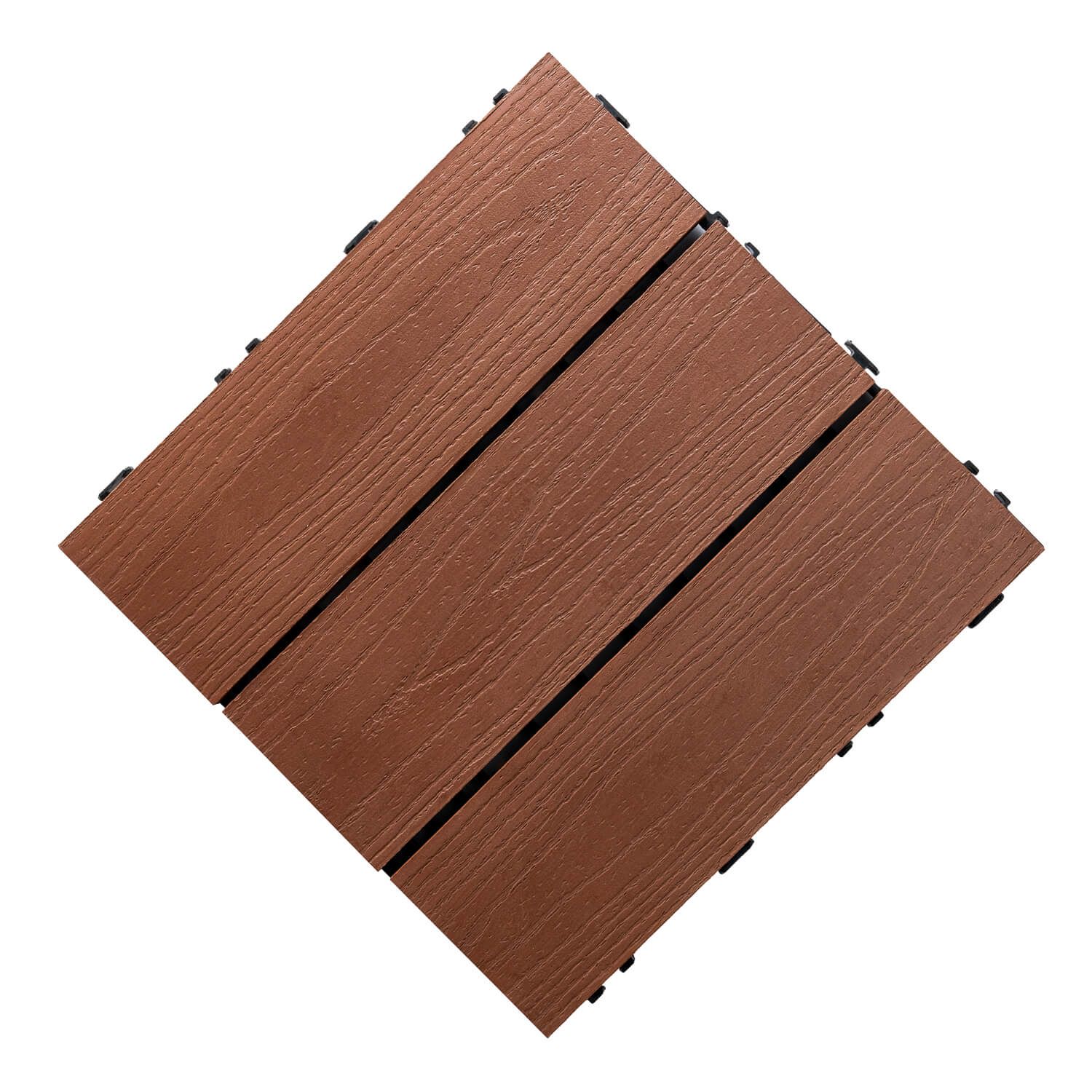 Kompozitná Terasová Dlaždica 3D Solid Mahagón 30 x 30 x 2,5 cm Kompozitná Terasová Dlaždica 3D Solid Mahagón 30 x 30 x 2,5 cm