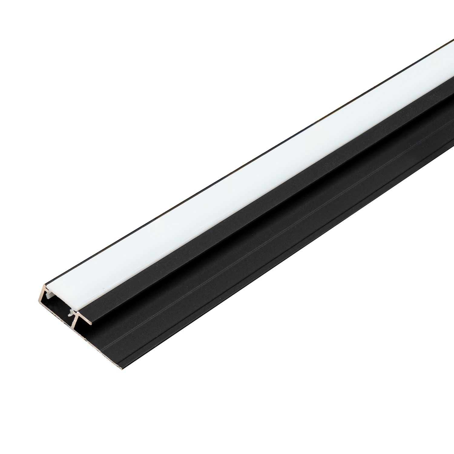 Hliníkový LED ukončovací profil 4,5 mm pre stenové panely Čierny Mat – 2,9 m
