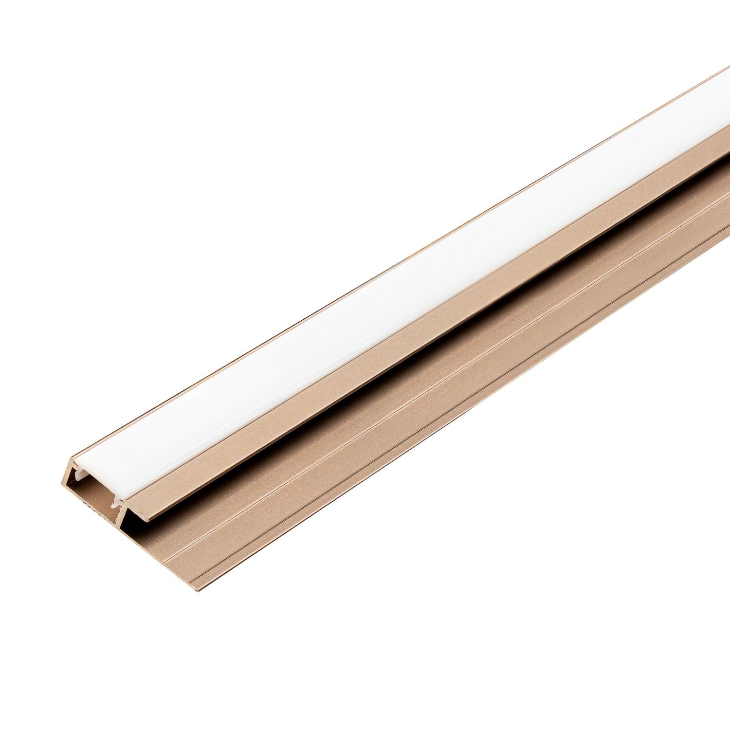 Hliníkový LED ukončovací profil 4,5 mm pre stenové panely Medený Mat – 2,9 m