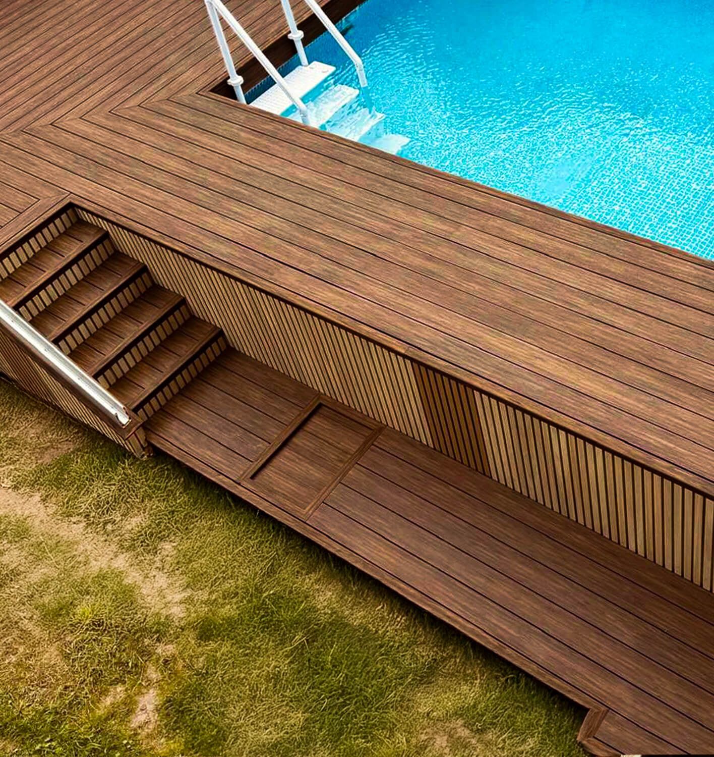 Deska Tarasowa Kompozytowa Premium Teak / Redwood - dł. 3 m Deska Tarasowa Kompozytowa Premium Teak / Redwood - dł. 3 m