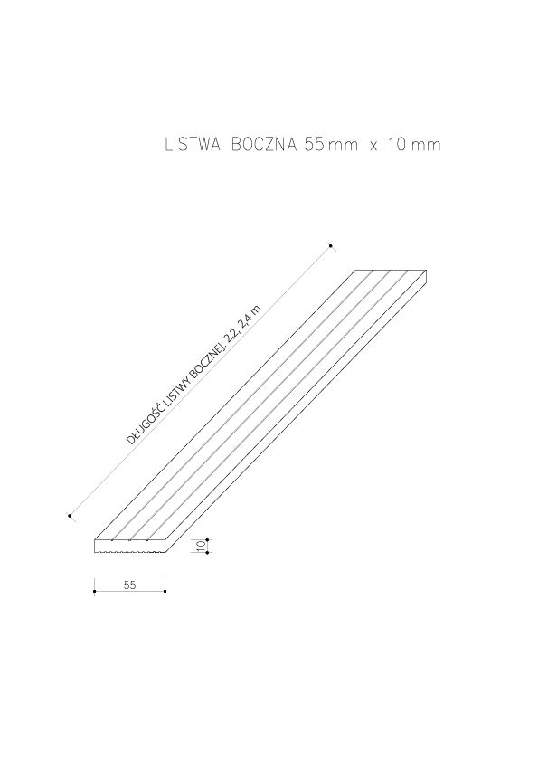Listwa Kompozytowa Maskująca Standard/3D Antracyt - dł. 2,4 m Listwa Kompozytowa Maskująca Standard/3D Antracyt - dł. 2,4 m