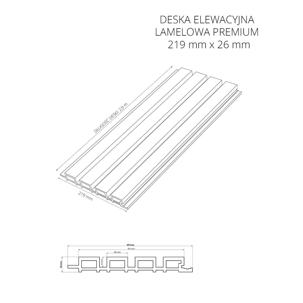 Deska Kompozytowa Lamelowa Premium Teak – dł. 2,9 m