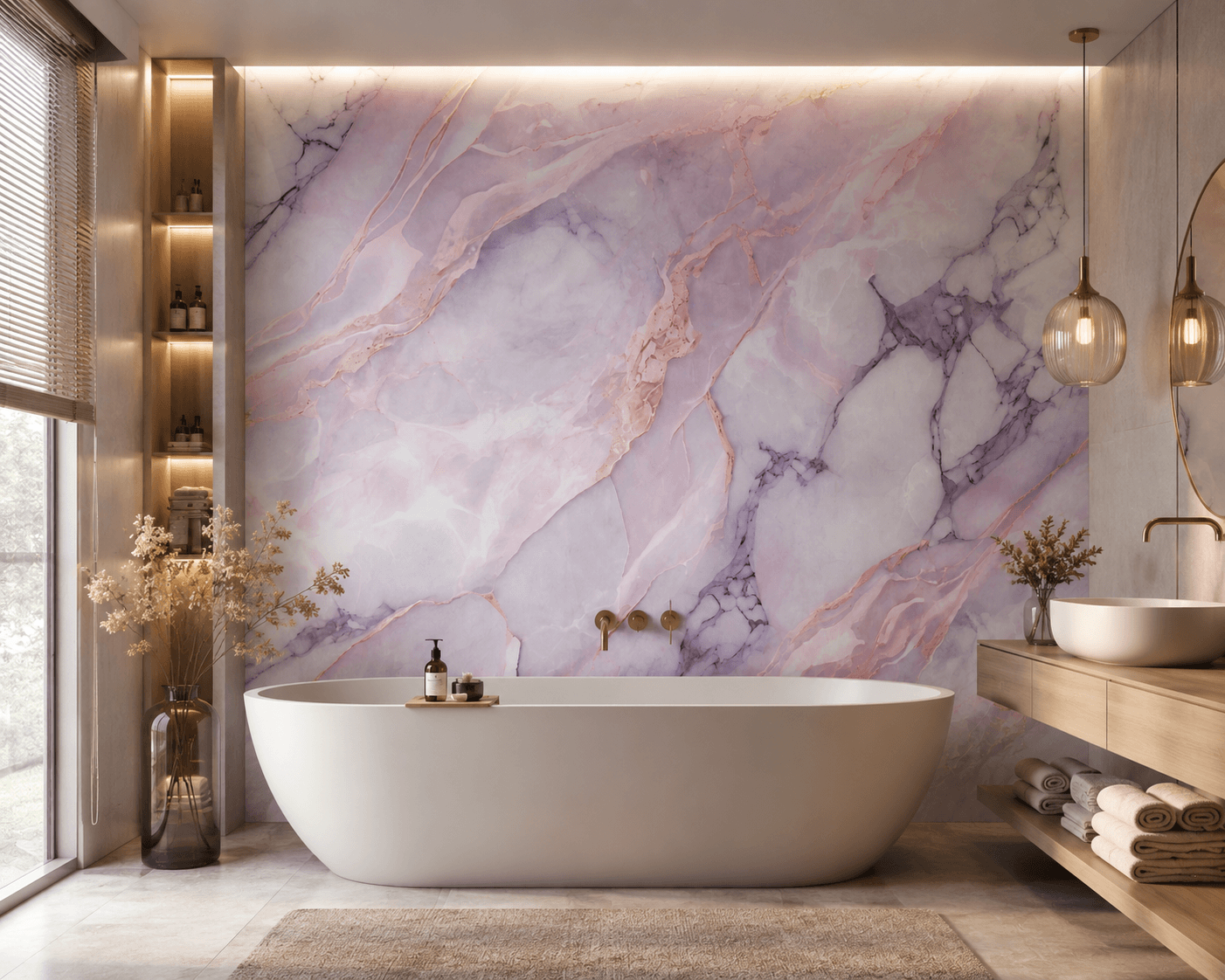 Panel stenový XXL Statuario Ružový Lesklý 120 x 280 cm 3 mm – sada 3 ks (ABC) Panel stenový XXL Statuario Ružový Lesklý 120 x 280 cm 3 mm – sada 3 ks (ABC)