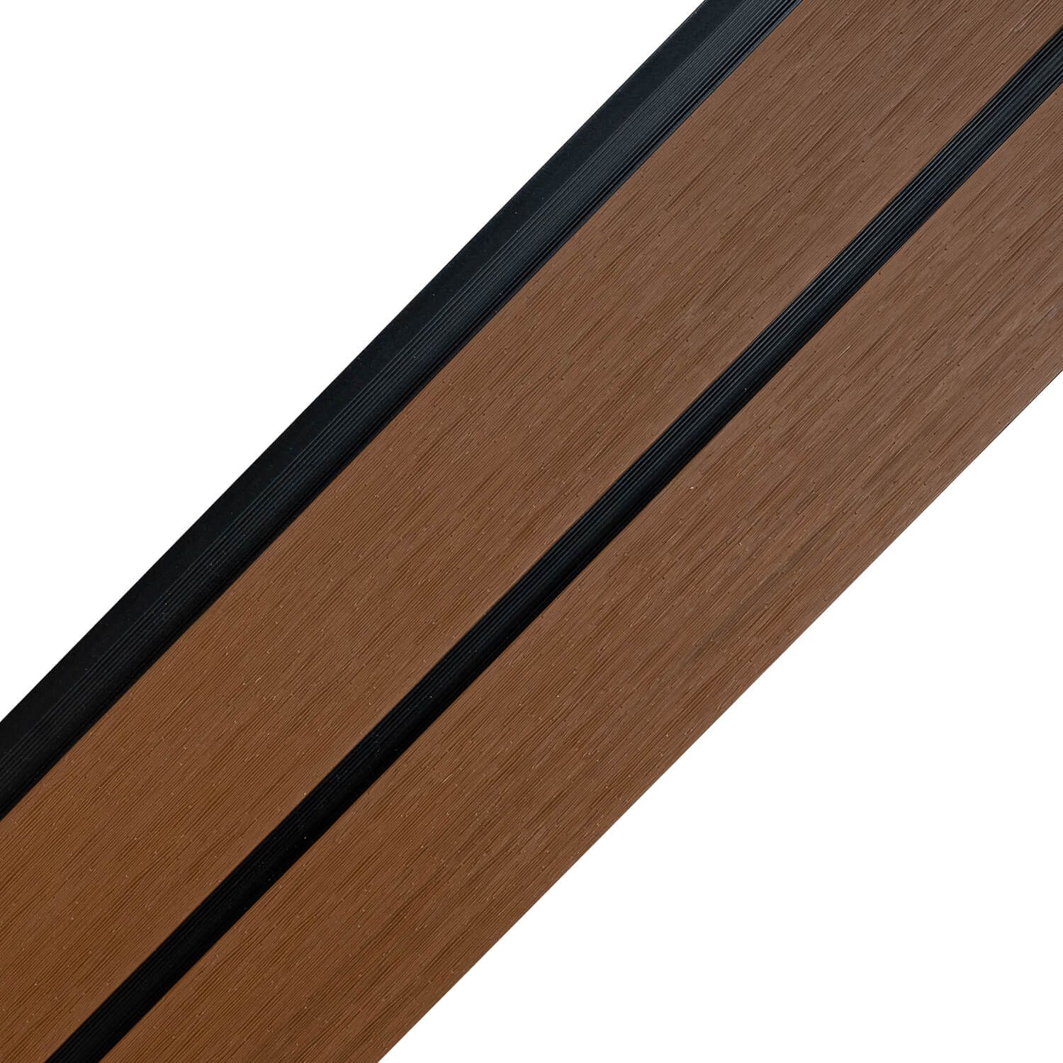 Lamelová plotová doska DUO Premium Teak / Čierny - 1,8 m